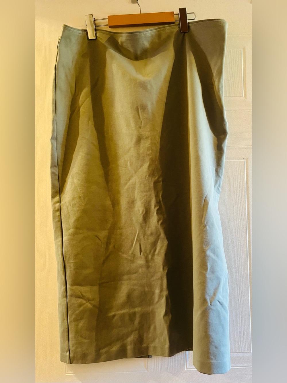 Everlane Olive Green Midi Skirt 2XL